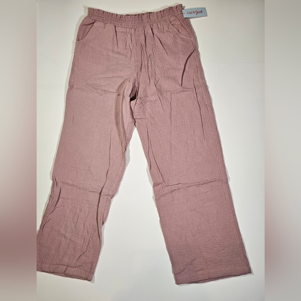 Cat & Jack Girl's Pull-On Elastic Waistband Pants Color Rose Ash Size XXL (18) - Picture 2 of 11